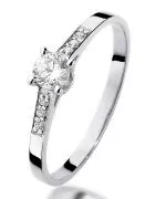 Inel Bonore - Aur Alb 585 - Diamant 0,15 ct