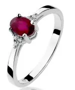 Inel Bonore - Aur Alb 585 - Rubin 0,6 ct