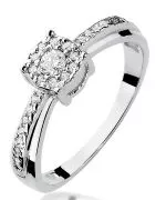 Inel Bonore - Aur Alb 585 - Diamant 0,08 ct