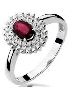 Inel Bonore - Aur Alb 585 - Rubin 0,6 ct