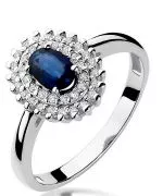 Inel Bonore - Aur Alb 585 - Safir 0,7 ct