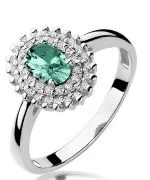 Inel Bonore - Aur Alb 585 - Smarald 0,4 ct