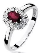 Inel Bonore - Aur Alb 585 - Rubin 0,6 ct