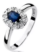Inel Bonore - Aur Alb 585 - Safir 0,7 ct