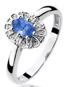 Inel Bonore - Aur Alb 585 - Tanzanit 0,4 ct