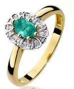 Inel Bonore - Aur 585 - Smarald 0,4 ct