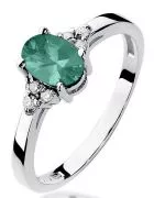 Inel Bonore - Aur Alb 585 - Smarald 0,8 ct