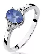 Inel Bonore - Aur Alb 585 - Tanzanit 0,7 ct