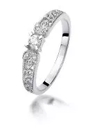 Inel Bonore - Aur Alb 585 - Diamant 0,1 ct