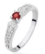 Inel Bonore - Aur Alb 585 - Rubin 0,1 ct