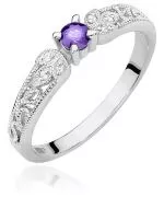 Inel Bonore - Aur Alb 585 - Tanzanit 0,1 ct