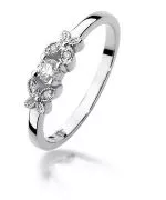 Inel Bonore - Aur Alb 585 - Diamant 0,1 ct