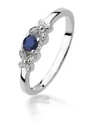 Inel Bonore - Aur Alb 585 - Safir 0,15 ct