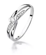 Inel Bonore - Aur Alb 585 - Diamant 0,1 ct
