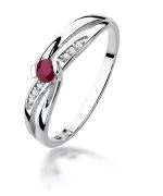 Inel Bonore - Aur Alb 585 - Rubin 0,15 ct