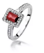 Inel Bonore - Aur Alb 585 - Rubin 0,8 ct