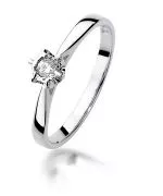 Inel Bonore - Aur Alb 585 - Diamant 0,05 ct
