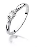 Inel Bonore - Aur Alb 585 - Diamant 0,1 ct