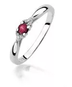 Inel Bonore - Aur Alb 585 - Rubin 0,15 ct