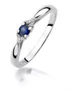 Inel Bonore - Aur Alb 585 - Safir 0,15 ct