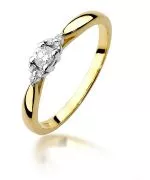 Inel Bonore - Aur 585 - Diamant 0,1 ct
