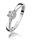 Inel Bonore - Aur Alb 585 - Diamant 0,2 ct
