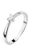 Inel Bonore - Aur Alb 585 - Diamant 0,1 ct