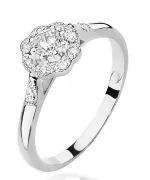 Inel Bonore - Aur Alb 585 - Diamant 0,23 ct