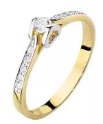 Inel Bonore - Aur 585 - Diamant 0,1 ct