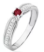 Inel Bonore - Aur Alb 585 - Rubin 0,15 ct