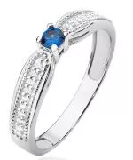 Inel Bonore - Aur Alb 585 - Safir 0,15 ct