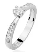 Inel Bonore - Aur Alb 585 - Diamant 0,15 ct