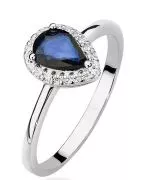 Inel Bonore - Aur Alb 585 - Safir 0,6 ct
