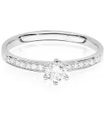 Inel Bonore - Aur Alb 585 - Diamant 0,1 ct