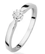 Inel Bonore - Aur Alb 585 - Diamant 0,1 ct