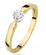Inel Bonore - Aur 585 - Diamant 0,1 ct