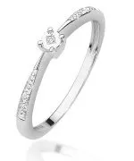 Inel Bonore - Aur Alb 585 - Diamant 0,0086 ct