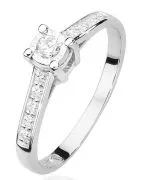 Inel Bonore - Aur Alb 585 - Diamant 0,08 ct