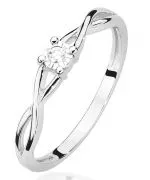 Inel Bonore - Aur Alb 585 - Diamant 0,03 ct