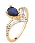 Inel Bonore - Aur Roz 585 - Safir 0,6 ct