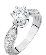 Inel Bonore - Aur Alb 585 - Diamant 0,7 ct