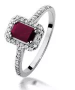 Inel Bonore - Aur Alb 585 - Rubin 0,8 ct