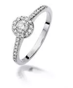 Inel Bonore - Aur Alb 585 - Diamant 0,15 ct