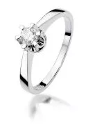 Inel Bonore - Aur Alb 585 - Diamant 0,25 ct