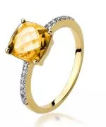Inel Bonore - Aur 585 - Citrin 2 ct