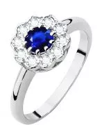 Inel Bonore - Aur Alb 585 - Safir 0,5 ct