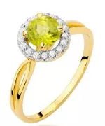 Inel Bonore - Aur 585 - Olivină 0,9 ct
