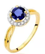 Inel Bonore - Aur 585 - Safir 1 ct