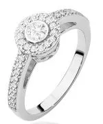 Inel Bonore - Aur Alb 585 - Diamant 0,15 ct
