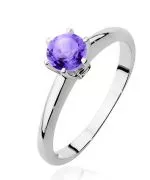 Inel Bonore - Aur Alb 585 - Ametist 0,5 ct